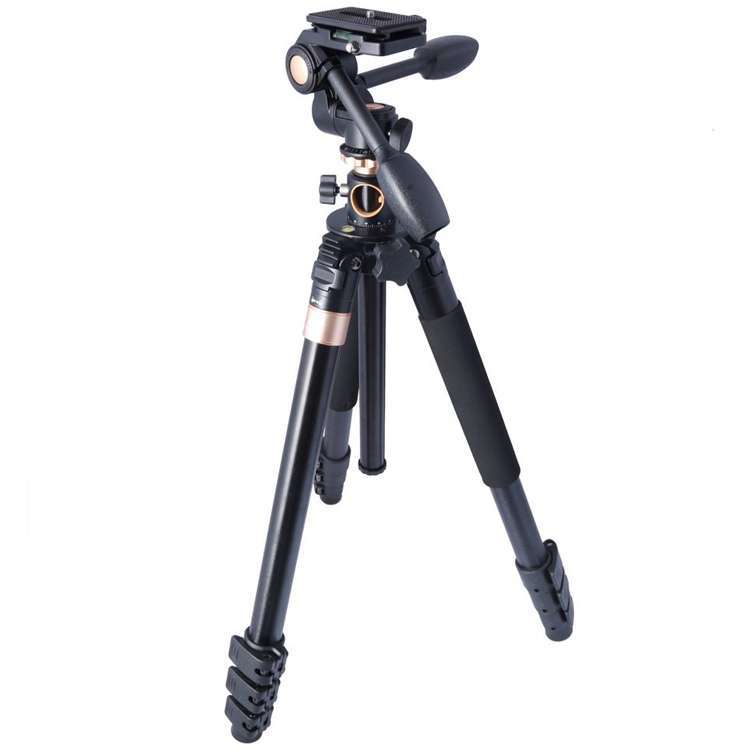 سه پایه بیک Beike Q720 Tripod (صلیبی + تکپایه + هولدر موبایل)